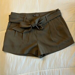 Olive green dress shorts